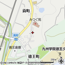 熊本県熊本市北区貢町180-1周辺の地図