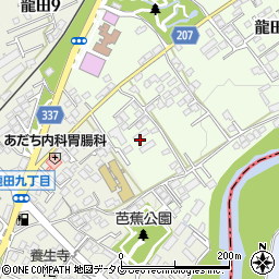 熊本県熊本市北区龍田弓削1丁目17周辺の地図