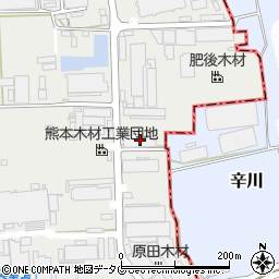 肥後木材株式会社　プレカット事業部周辺の地図