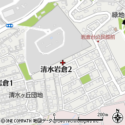 熊本県熊本市北区清水岩倉周辺の地図