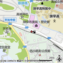 九州物産株式会社　Ｄ・Ｄ本諫早注文受付周辺の地図