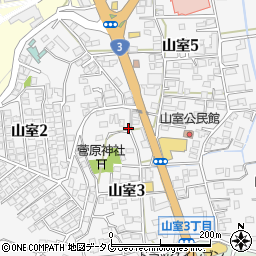 熊本県熊本市北区山室周辺の地図