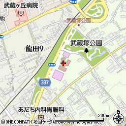 熊本市役所北区役所　龍田まちづくりセンター龍田総合出張所周辺の地図