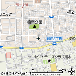 熊本県熊本市北区楠1丁目13周辺の地図