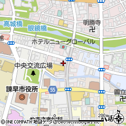 長崎県諫早市本町周辺の地図