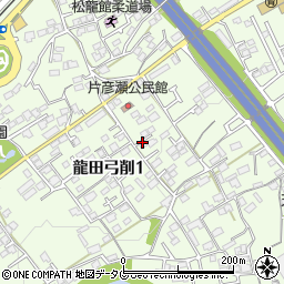 熊本県熊本市北区龍田弓削周辺の地図
