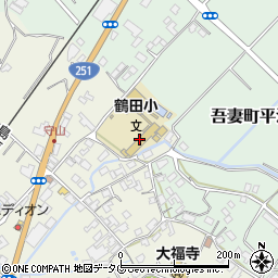 雲仙市立鶴田小学校周辺の地図