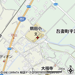 雲仙市立鶴田小学校周辺の地図