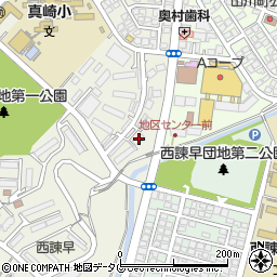 西諫早ハイツＦ棟周辺の地図