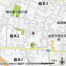 熊本県熊本市北区楡木2丁目9周辺の地図