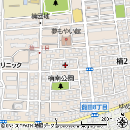 熊本県熊本市北区楠1丁目17周辺の地図