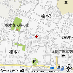 熊本県熊本市北区楡木3丁目7周辺の地図