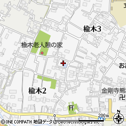 熊本県熊本市北区楡木3丁目6周辺の地図