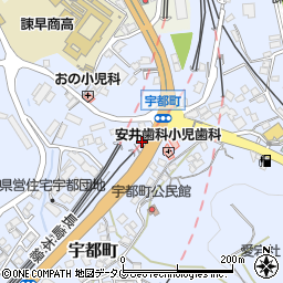 長崎県諫早市宇都町周辺の地図