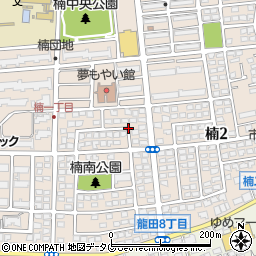 熊本県熊本市北区楠1丁目22周辺の地図