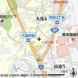 熊本県熊本市北区大窪4丁目1周辺の地図