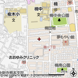 熊本県熊本市北区楠1丁目8周辺の地図