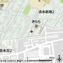 熊本県熊本市北区清水新地2丁目7周辺の地図