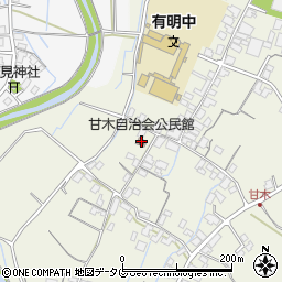甘木自治会公民館周辺の地図