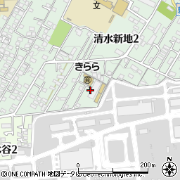 熊本県熊本市北区清水新地2丁目8周辺の地図