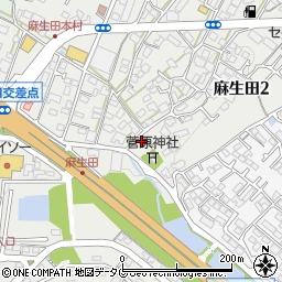 麻生田公民館周辺の地図