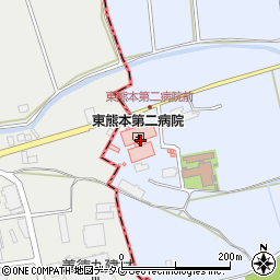 東熊本第二病院周辺の地図