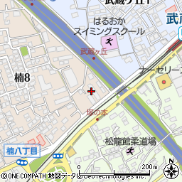 熊本県熊本市北区楠8丁目17周辺の地図