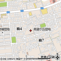 熊本県熊本市北区楠7丁目4周辺の地図