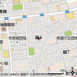 熊本県熊本市北区楠周辺の地図