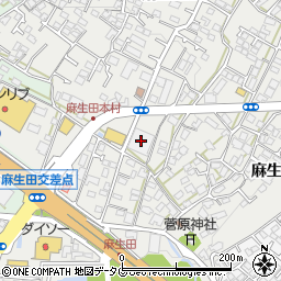 ウエルシア熊本麻生田店周辺の地図