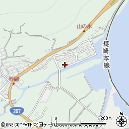 長崎県諫早市多良見町野副233-14周辺の地図