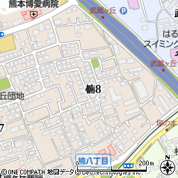 熊本県熊本市北区楠8丁目12周辺の地図