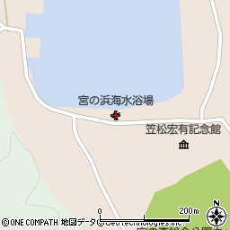 宮の浜海水浴場周辺の地図