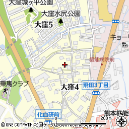 熊本県熊本市北区大窪4丁目周辺の地図