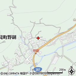 長崎県諫早市多良見町野副498-3周辺の地図