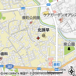 長崎県諫早市泉町周辺の地図