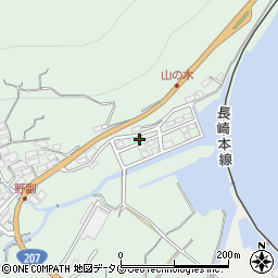 長崎県諫早市多良見町野副233-5周辺の地図