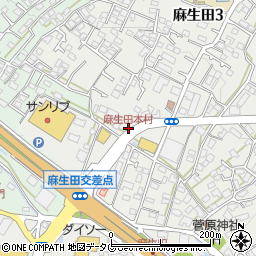麻生田本村周辺の地図