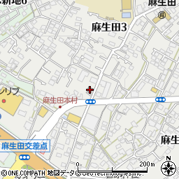 熊本麻生田郵便局周辺の地図