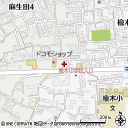 ソフトバンク　麻生田周辺の地図
