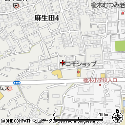 熊本県熊本市北区麻生田4丁目6周辺の地図