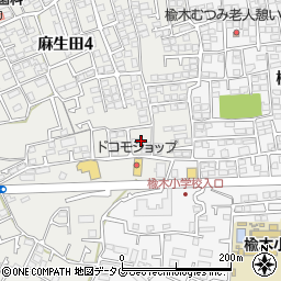 熊本県熊本市北区麻生田4丁目4周辺の地図