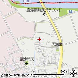 熊本県熊本市東区鹿帰瀬町周辺の地図