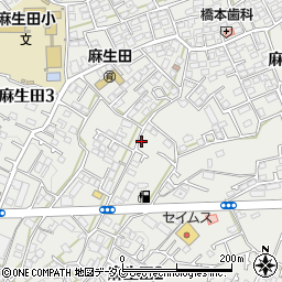 熊本県熊本市北区麻生田周辺の地図