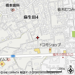 熊本県熊本市北区麻生田4丁目7周辺の地図
