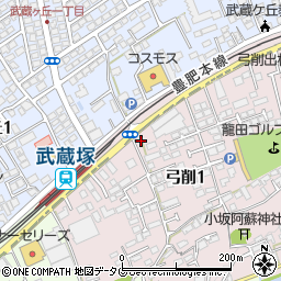武蔵ヶ丘団地入口周辺の地図