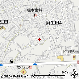 熊本県熊本市北区麻生田4丁目14周辺の地図