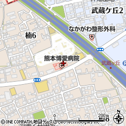 熊本博愛病院周辺の地図