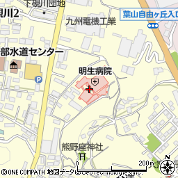 熊本県熊本市北区大窪2丁目周辺の地図