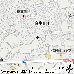 熊本県熊本市北区麻生田4丁目周辺の地図